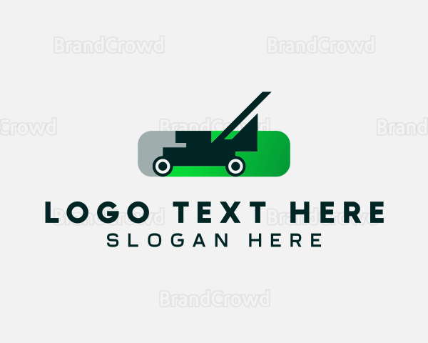 Gardening Lawn Mower Logo