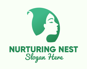 Natural Woman Leaf logo design