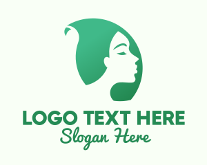 Vlogger - Natural Woman Leaf logo design