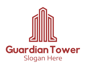 Red Tower Building logo design