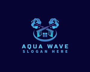 Wave Splash Pressure Wash logo design