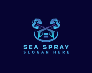 Wave Splash Pressure Wash logo design