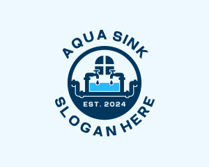 Sink - Faucet Pipes Plumbing logo design