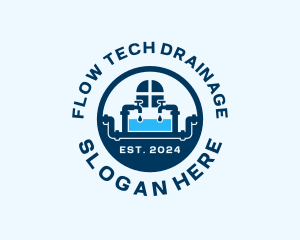 Drainage - Faucet Pipes Plumbing logo design
