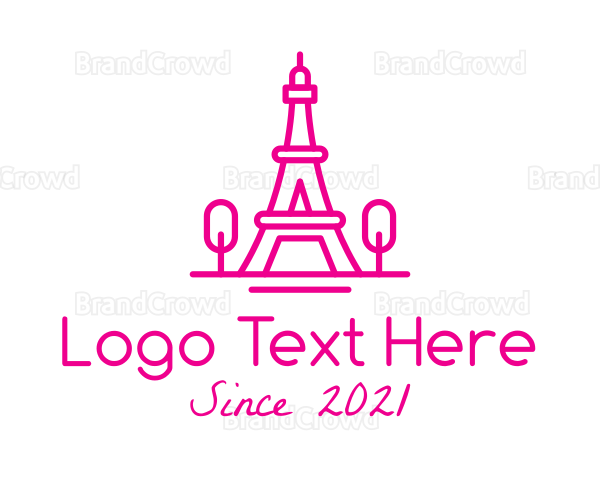 Eiffel Tower Landmark Logo