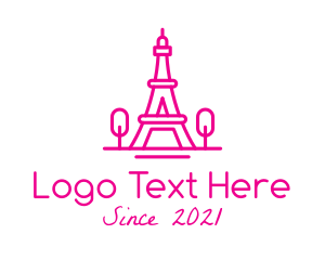 Tourism - Eiffel Tower Landmark logo design