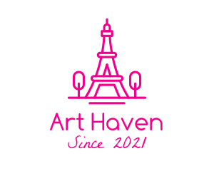 Eiffel Tower Landmark  logo design