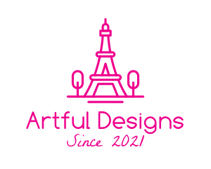 Eiffel Tower Landmark  logo design