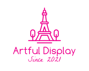 Eiffel Tower Landmark  logo design