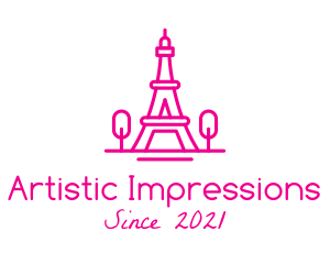 Eiffel Tower Landmark  logo design