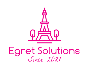 Eiffel Tower Landmark  logo design