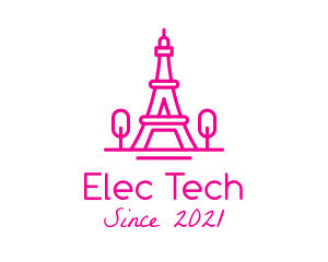 Eiffel Tower Landmark  logo design