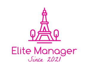 Eiffel Tower Landmark  logo design