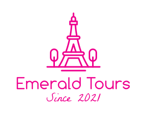 Eiffel Tower Landmark  logo design