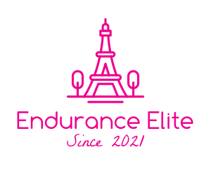 Eiffel Tower Landmark  logo design