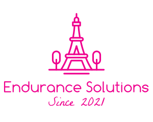 Eiffel Tower Landmark  logo design