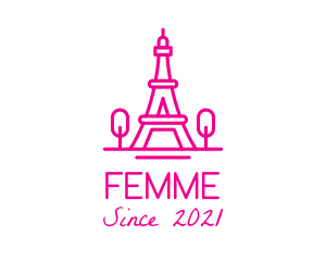 Eiffel Tower Landmark  logo design