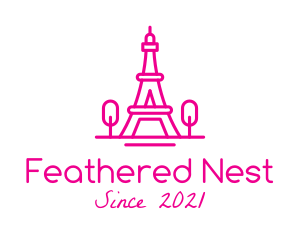 Eiffel Tower Landmark  logo design