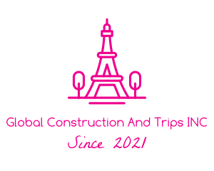 Adventure - Eiffel Tower Landmark logo design