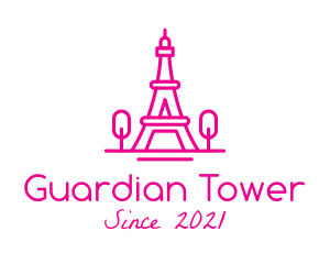 Eiffel Tower Landmark  logo design