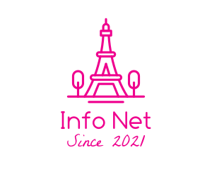 Eiffel Tower Landmark  logo design