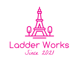 Eiffel Tower Landmark  logo design