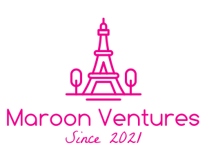 Eiffel Tower Landmark  logo design