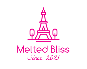 Eiffel Tower Landmark  logo design