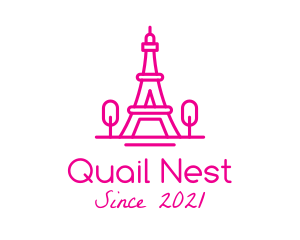 Eiffel Tower Landmark  logo design