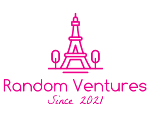 Eiffel Tower Landmark  logo design