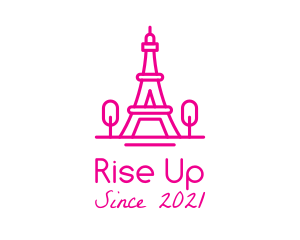 Eiffel Tower Landmark  logo design