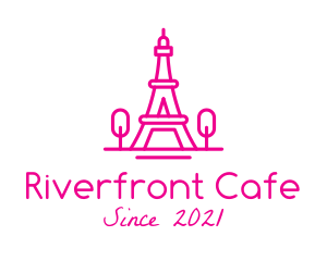 Eiffel Tower Landmark  logo design