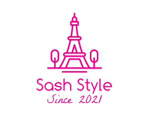 Eiffel Tower Landmark  logo design