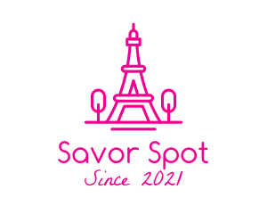 Eiffel Tower Landmark  logo design