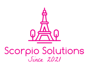 Eiffel Tower Landmark  logo design