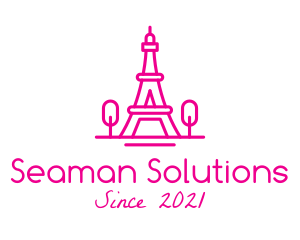 Eiffel Tower Landmark  logo design