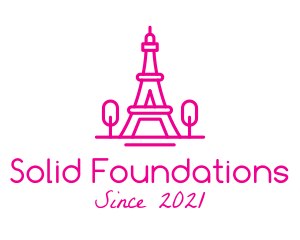 Structure - Eiffel Tower Landmark logo design