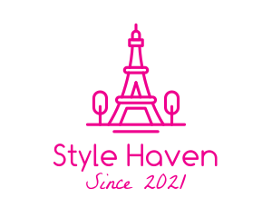 Eiffel Tower Landmark  logo design