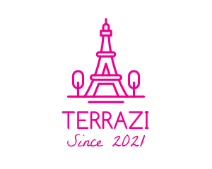 Eiffel Tower Landmark  logo design