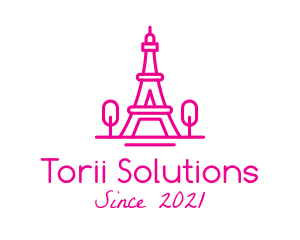 Eiffel Tower Landmark  logo design