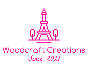 Eiffel Tower Landmark  logo design