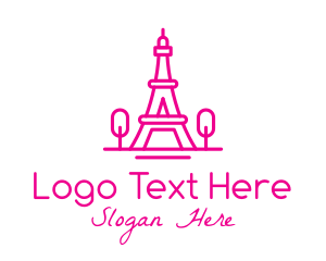 Eiffel Tower Landmark  Logo