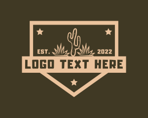 Succulent - Western Cactus Plants logo design