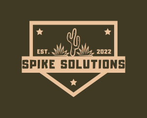 Spike - Western Cactus Plants logo design