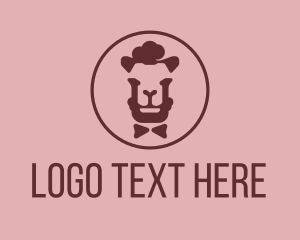 Desert - Camel Bowtie Silhouette logo design