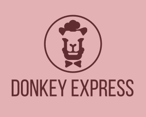 Donkey - Camel Bowtie Silhouette logo design