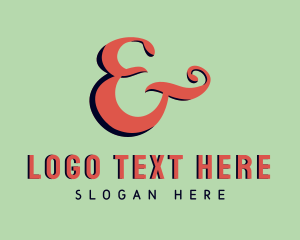 Ligature - Fancy Swirl Ampersand logo design