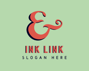 Ligature - Fancy Swirl Ampersand logo design