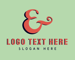 Type - Fancy Swirl Ampersand logo design