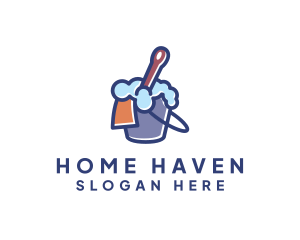 Household - Cleaning Bucket Janitorial logo design